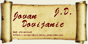 Jovan Dovijanić vizit kartica